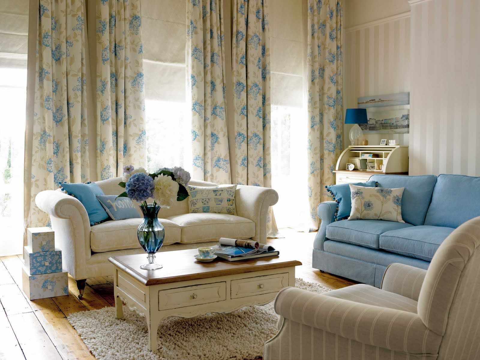 a gyönyörű provence-stílus ötletét a nappaliban