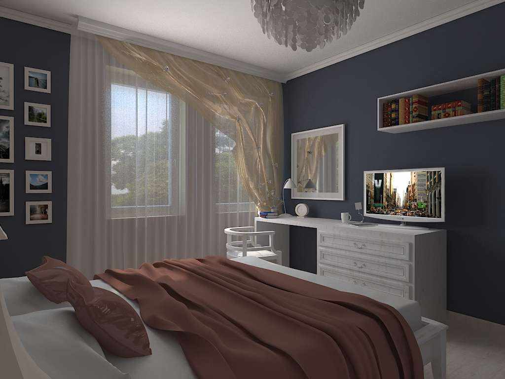 opcija neobičnog stila spavaće sobe 15 m²