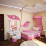 example of an unusual bedroom interior for a girl photo