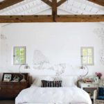 the idea of ​​an unusual interior bedroom in the attic picture
