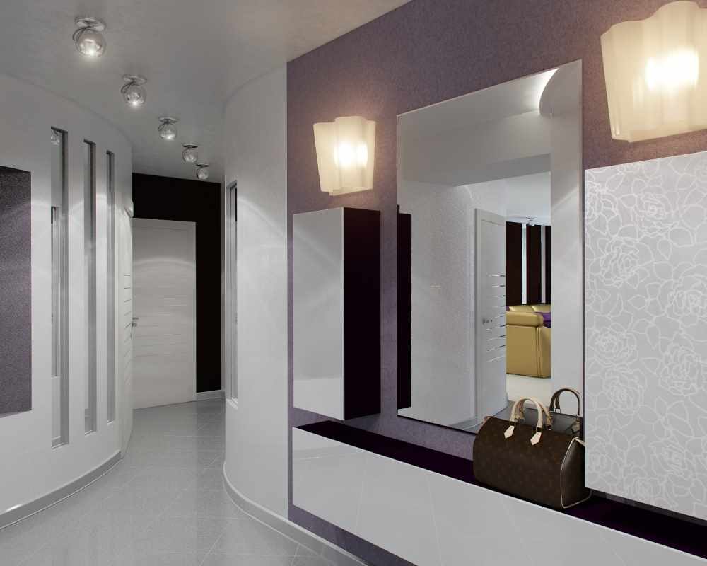 version of the light decor of the modern hallway