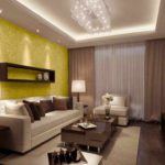the idea of ​​a bright style of wallpaper for the living room picture