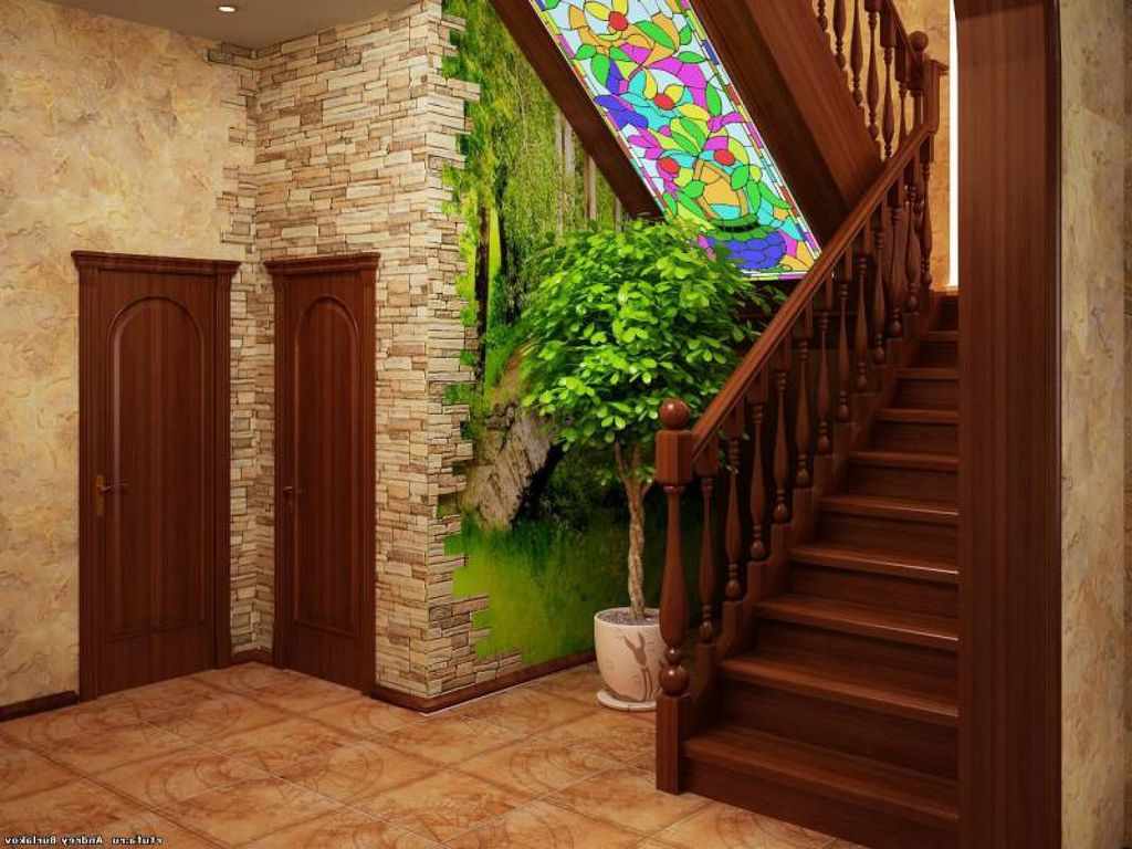 пример за красив стил на коридора в частна къща