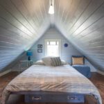 example of a bright interior bedroom in the attic photo