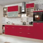 contoh gaya dapur merah yang cantik