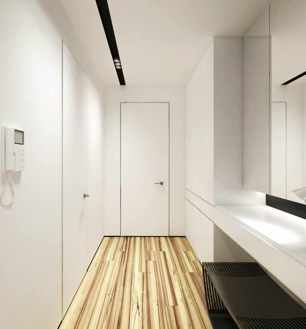 the idea of ​​a beautiful design of a modern hallway