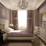 the idea of ​​a beautiful bedroom interior in Khrushchev picture