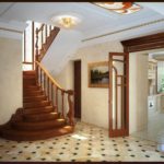 versão do interior brilhante do corredor em uma foto de casa particular