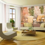 možnosť svetelnej dekorácie tapety pre obrázok v obývacej izbe