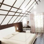 variant ng magandang interior ng attic na larawan sa silid-tulugan