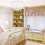 bir kız resmi için bir yatak odası parlak stil versiyonu