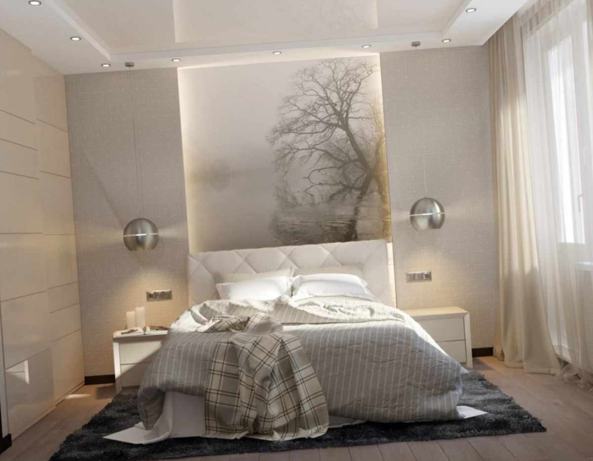 variantă de decor ușor dormitor 15 mp