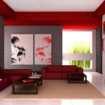 An example of a bright wallpaper design for a living room photo