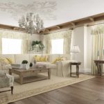 the idea of ​​a beautiful style provence in the living room picture