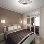 option bright style bedroom in Khrushchev picture