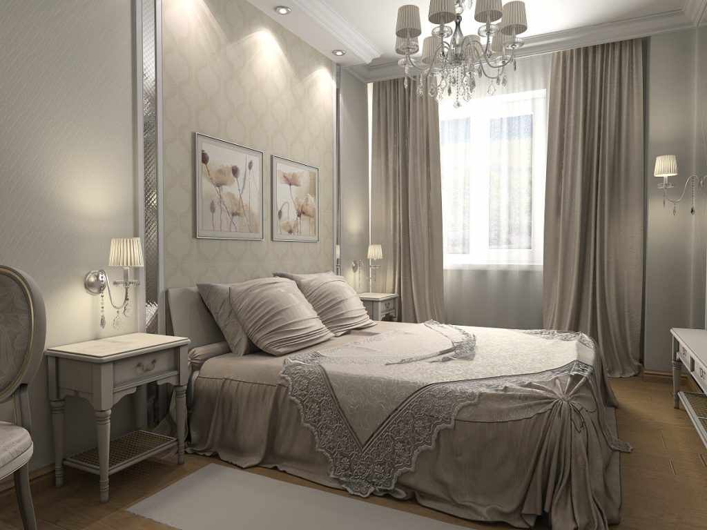 the idea of ​​a beautiful narrow bedroom style