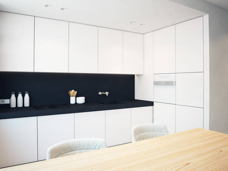 bucătărie living minimalism