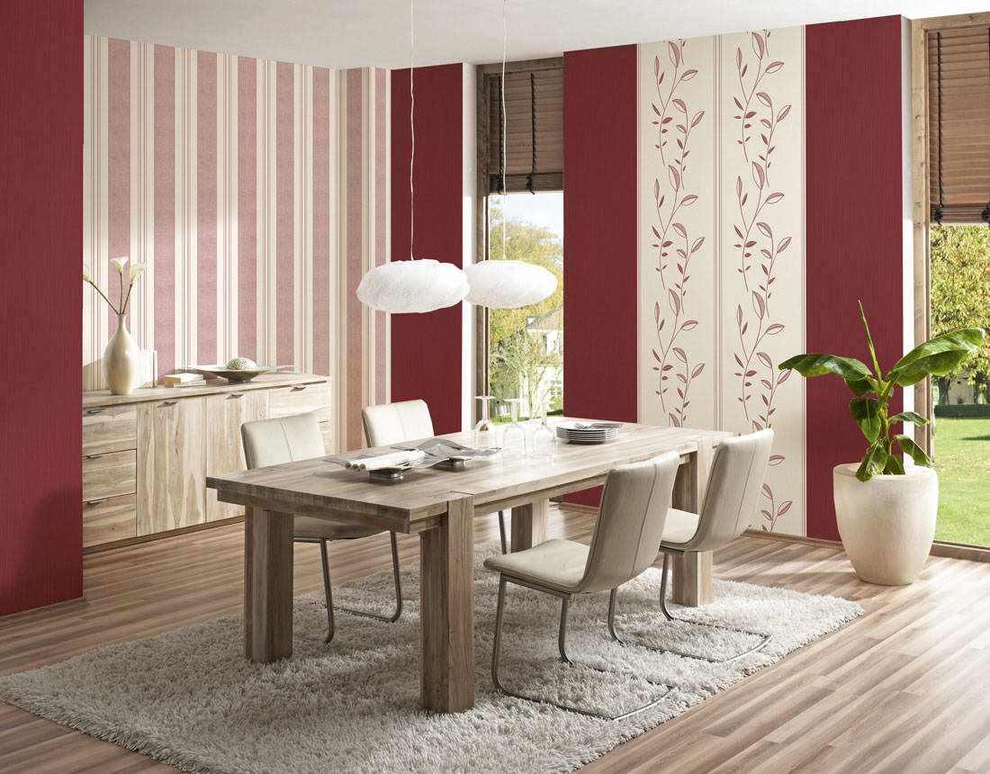 an example of an unusual design of wallpaper for the living room