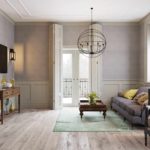 the idea of ​​an unusual style of provence in the living room picture