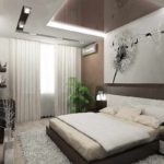 the idea of ​​a bright interior of a bedroom in Khrushchev picture