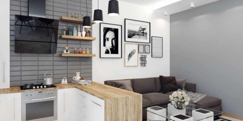 možnosť krásneho interiéru obývačky obývacej izby 16 m2 obrázok