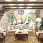 the idea of ​​bright decor provence in the living room picture