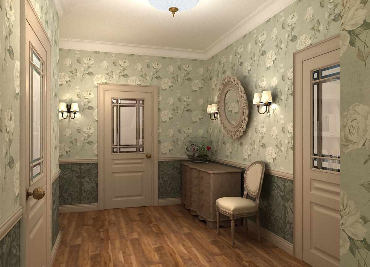 idéia de um estilo incomum de um corredor em uma casa particular