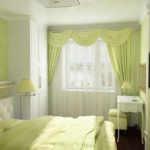 the idea of ​​an unusual style of a narrow bedroom picture