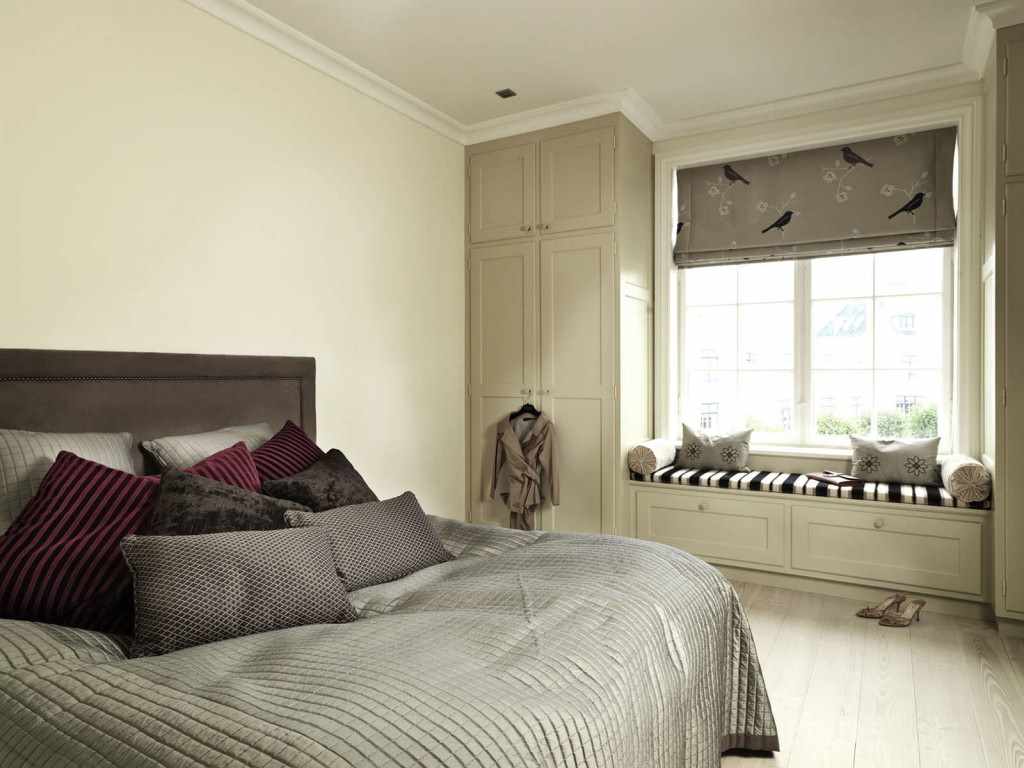 ett exempel på en ovanlig design av ett sovrum på 15 kvm