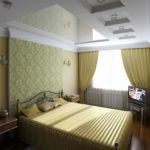 option of a bright decor of a bedroom in Khrushchev picture