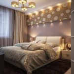 the idea of ​​a bright bedroom interior in Khrushchev picture