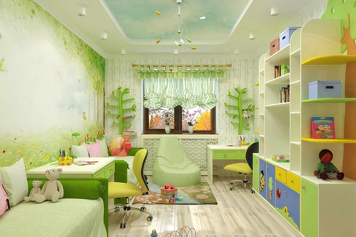 ideea unui stil luminos al unei camere pentru copii