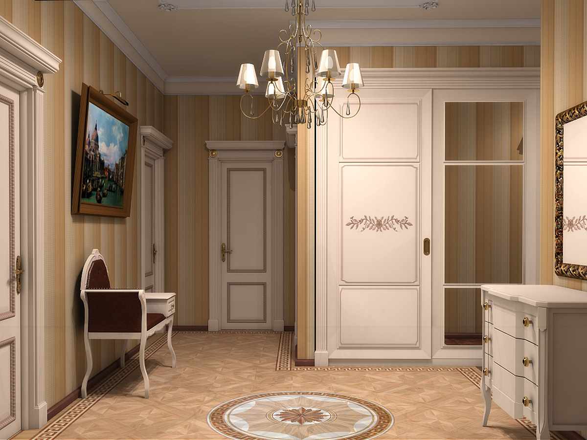 variant of a beautiful design of the corridor