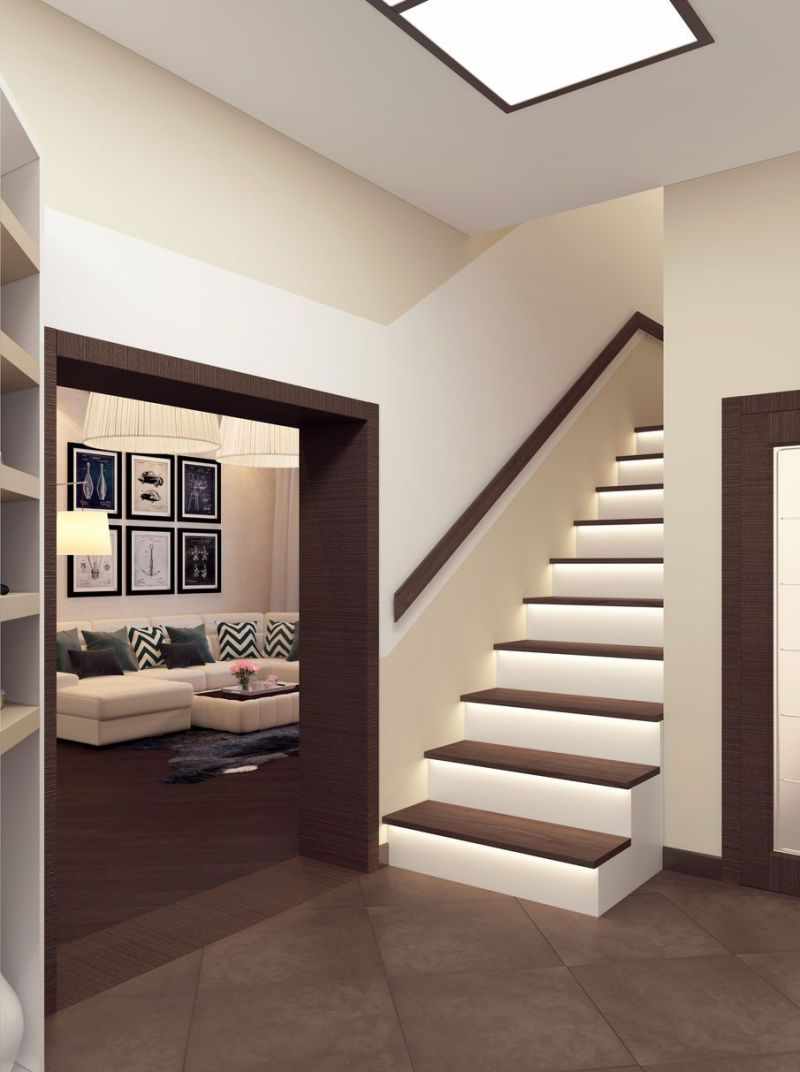 versione del brillante design del corridoio in una casa privata