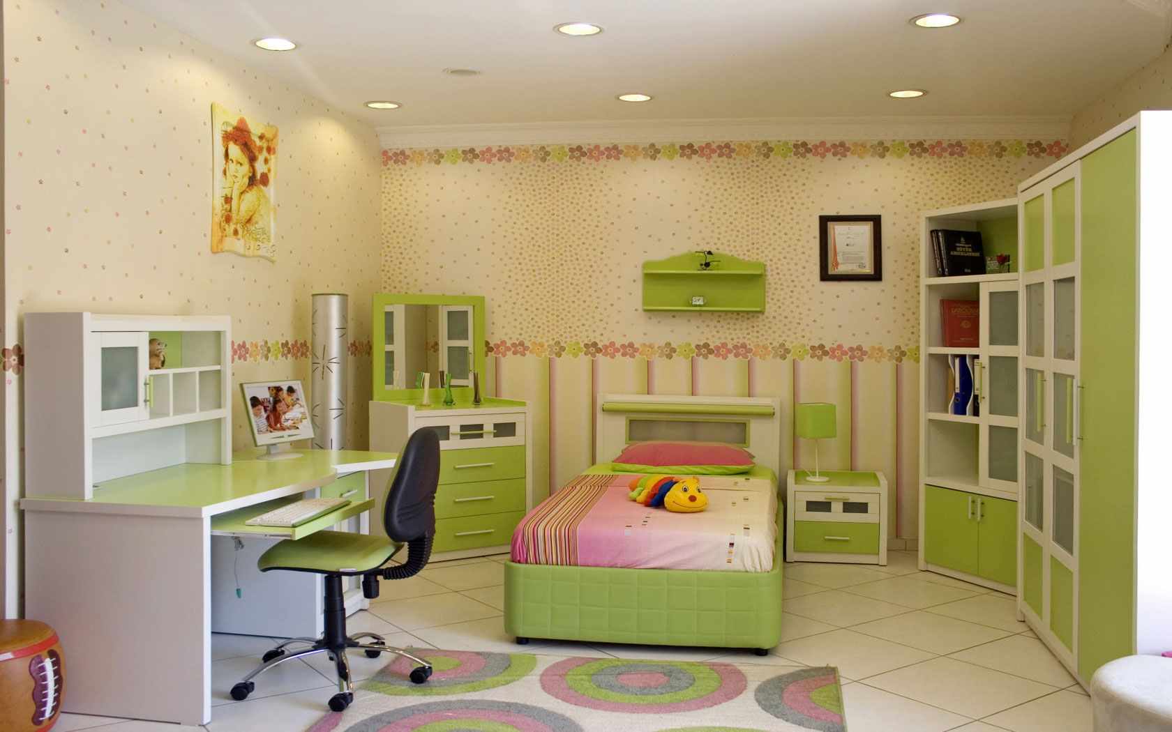 neparasts bērnu istabas interjera variants
