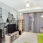 the idea of ​​a bright style of wallpaper for the living room photo