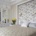 idea of ​​a bright decor of a bedroom in Khrushchev photo