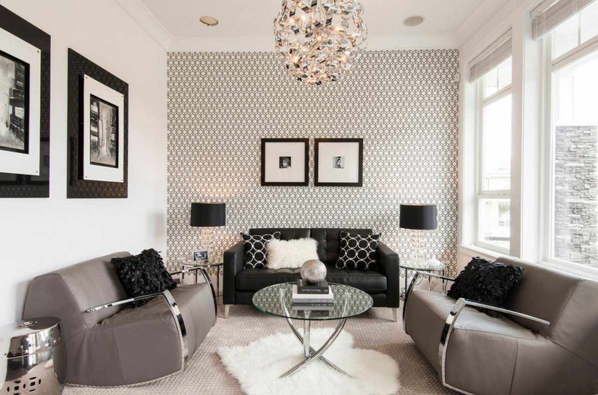 variant krásnej tapety pre interiér do obývacej izby
