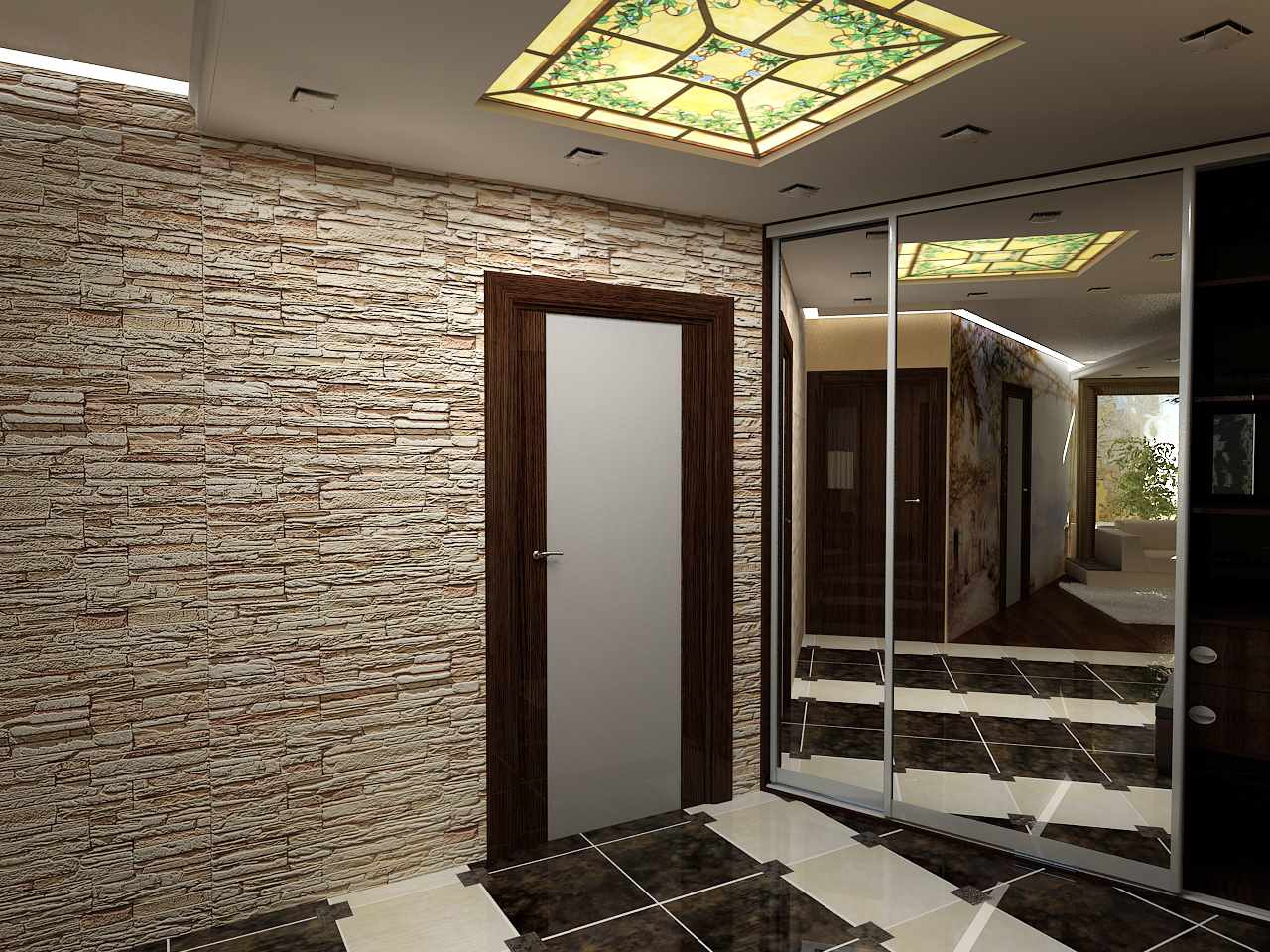 skaista koridora dizaina piemērs