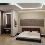 ideja par gaismas dizaina šauras guļamistabas attēlu