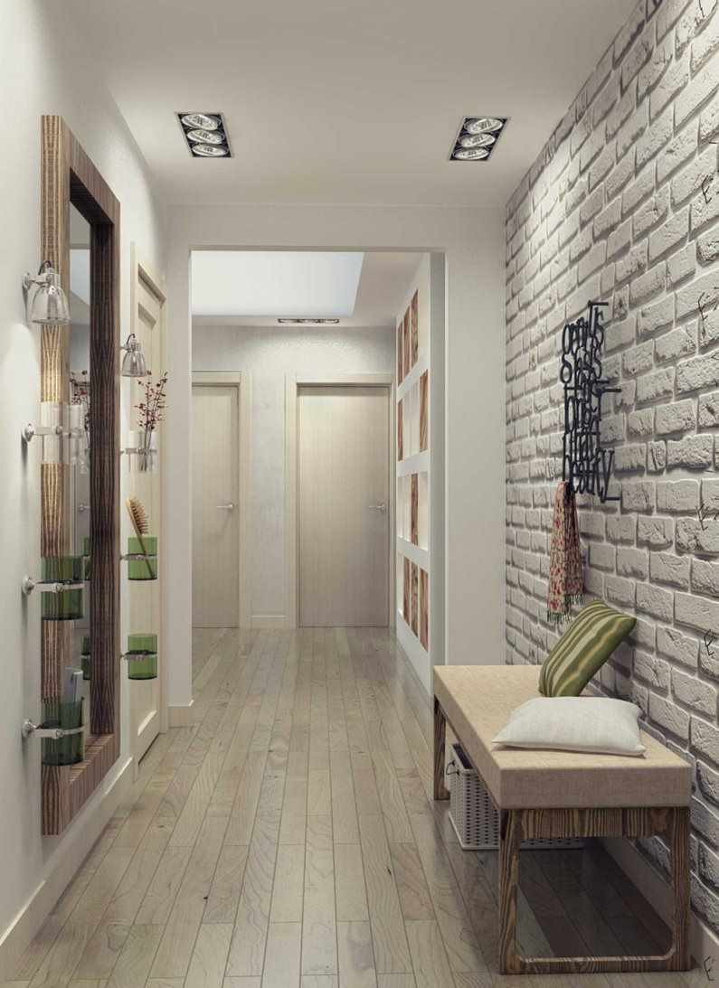 light design option of a modern hallway