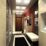 versione del bellissimo arredamento del corridoio di una stanza in una foto di una casa privata
