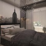 idén om en vacker stil i ett sovrum i Khrushchev foto