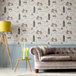 opción de papel tapiz de estilo ligero para la imagen de la sala de estar