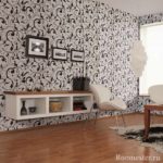 version of the unusual decor of wallpaper for the living room photo