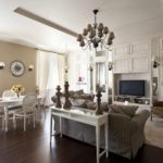 An example of a beautiful Provence style in a living room picture
