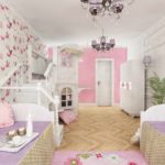 idea of ​​a bright style for a bedroom for a girl photo
