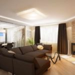 the idea of ​​using a bright style living room with fireplace photo