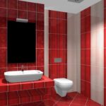 idea of ​​an unusual decor of a bathroom with tiling photo