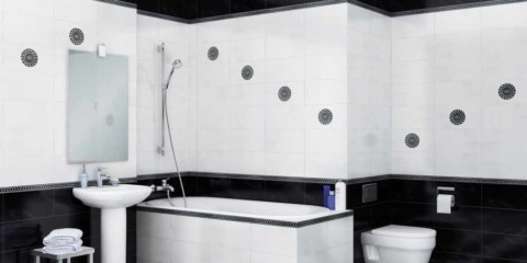 príklad krásneho dizajnu kúpeľne s obklady
